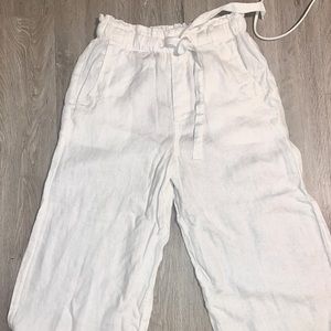 Crop linen pants